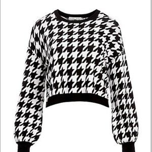 Alice + Olivia Ansley Houndstooth Sweater